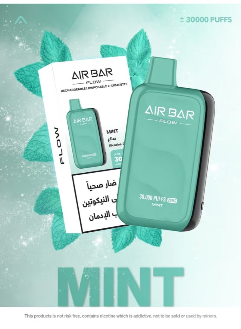 Air Bar Flow Mint 30000 Puffs 20mg Rechargeable Disposable Vape | Best  Price KSA | Riyadh, Jeddah
