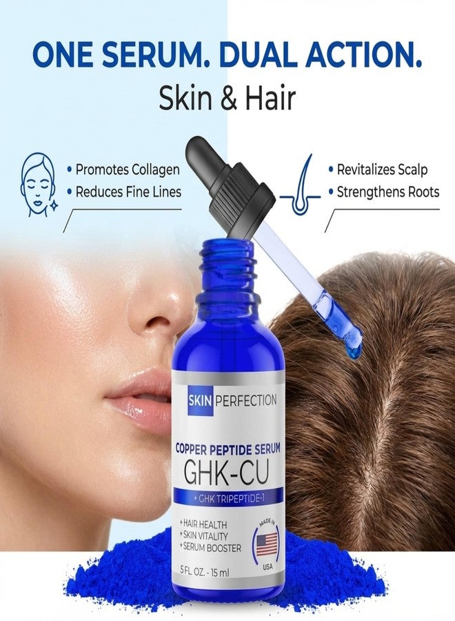 Skin Perfection Skin Perfection Copper Peptides Serum for Face & Hair -  Youth Serum with Copper Peptide for Fine Lines & Wrinkles