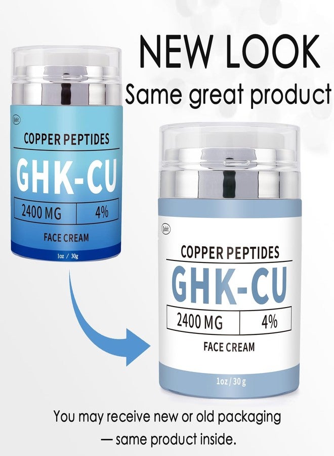 QUBIT QUBIT GHK-Cu Copper Peptide Face Cream – 4% Peptides Moisturizer for Fine Lines, Wrinkles, Firming, Deep Hydration & Collagen – 2400mg GHK-Cu – for All Skin Types, 30g