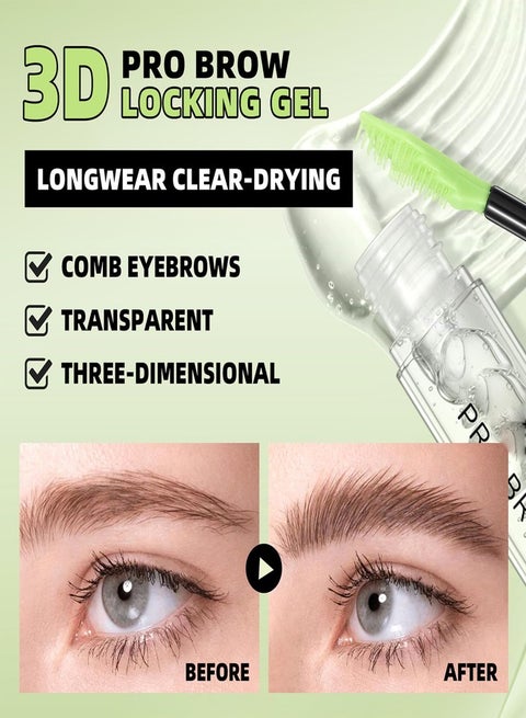 MIESCHER MIESCHER Pro Brow Locking Gel, Lightweight Waterproof &  Sweat-Proof Quick-Drying Clear Eyebrow Setting Gel, Lock Brow Glue Eyebrow  Shaping Liquid Brows Styling for Natural Brows Beauty | Best Price Oman |