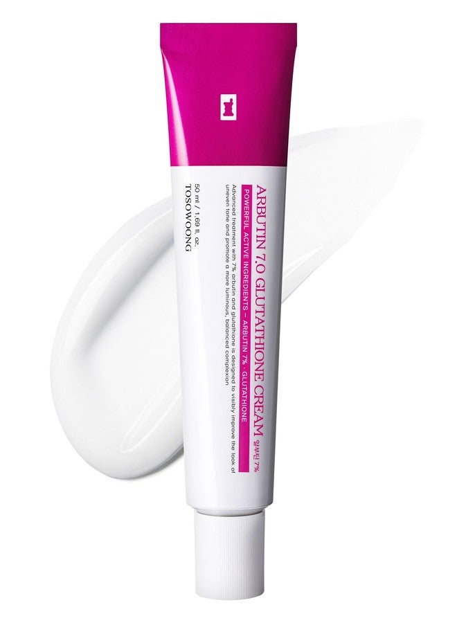 Tosowoong TOSOWOONG Arbutin 7% Glutathione Cream, 70,000ppm Arbutin + 5,001ppm Glutathione, Niacinamide, Dark Spots, Freckle, Blemishes, Pigmentation, Dullness, Uneven Tone, Korean Skin Care, 50ml, 1.69 fl.oz. | Best Price KSA