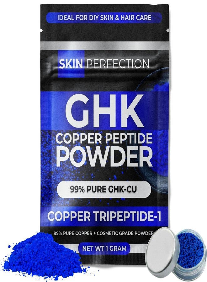 Skin Perfection Skin Perfection GHK-Cu Copper Peptide Powder – DIY Copper Peptides Serum Ingredient with GHK for Fuller Hair & Smoother-Looking Skin - 99.7%+ Pure Cosmetic-Grade GHK-Cu Beauty Booster