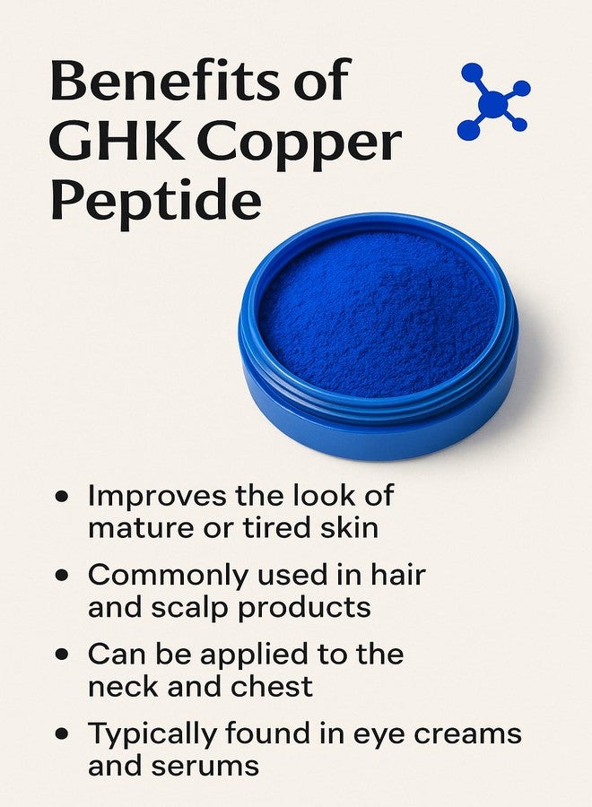 Skin Perfection Skin Perfection GHK-Cu Copper Peptide Powder – DIY Copper Peptides Serum Ingredient with GHK for Fuller Hair & Smoother-Looking Skin - 99.7%+ Pure Cosmetic-Grade GHK-Cu Beauty Booster