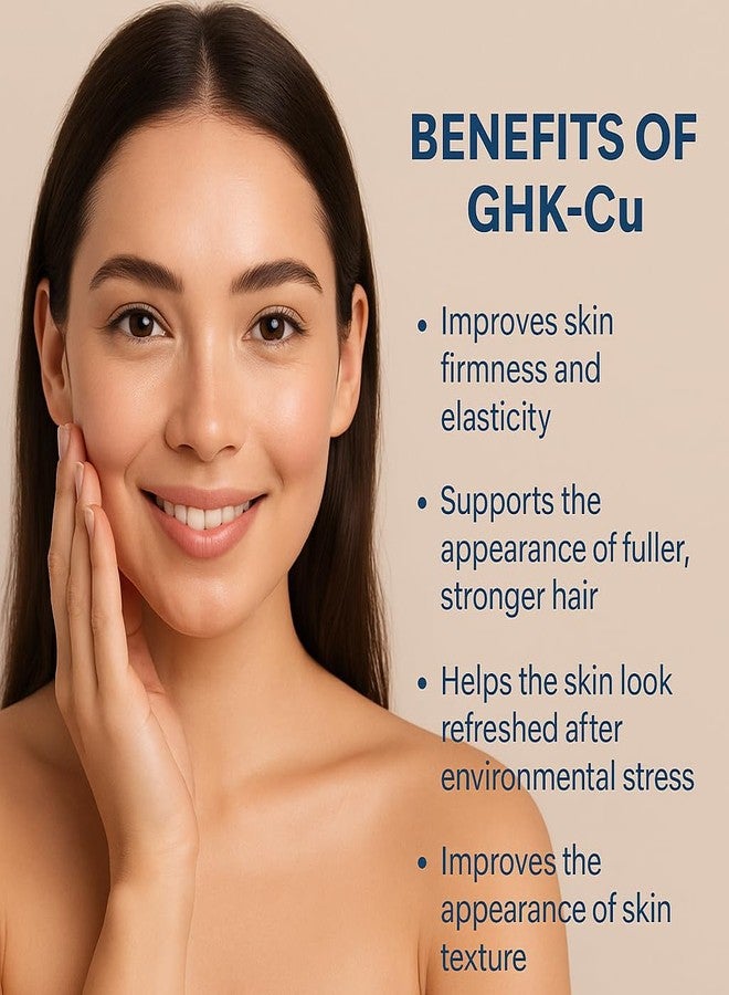 Skin Perfection Skin Perfection GHK-Cu Copper Peptide Powder – DIY Copper Peptides Serum Ingredient with GHK for Fuller Hair & Smoother-Looking Skin - 99.7%+ Pure Cosmetic-Grade GHK-Cu Beauty Booster