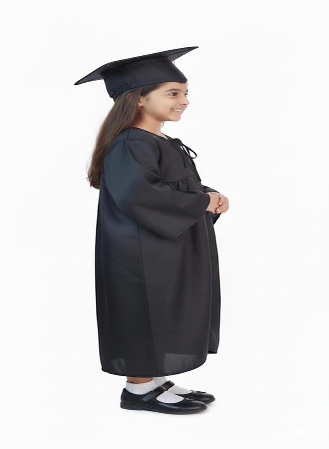 nic Nic Kids Black Graduation Gown | Fancy Dress Costume For Graduation Day  | Convocation Degree Gown For Girls And Boys (7-8 Years) | Best Price KSA |  Riyadh, Jeddah