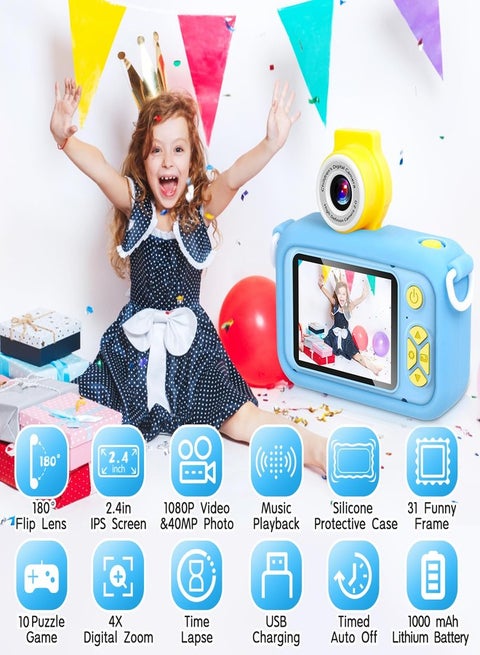 ARNSSIEN Cámara Digital, 1080P Vintage Cámara para niños, 2.4 IPS Pantalla Infantil CAM con 16 Luces LED Relleno, cumpleaños Festival Regalo para Mayores, Adolescentes, Estudiantes, Principiantes,Y2 ARNSSIEN Cámara Digital, 1080P Vintage Cámara para niños, 2.4 IPS Pantalla Infantil CAM con 16 Luces LED Relleno, cumpleaños Festival Regalo para Mayores, Adolescentes, Estudiantes, Principiantes,Y2