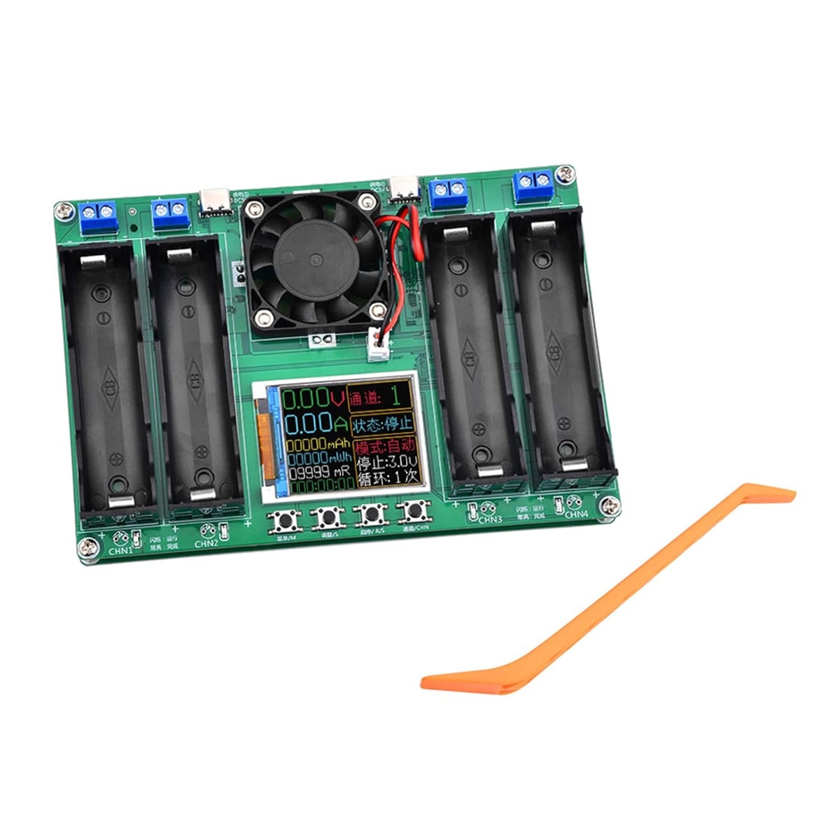Generic 4 Channel 18650 Lithium Battery Capacity Tester Module With ...