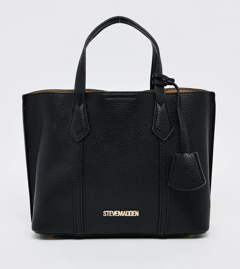 Silver Saffiano Leather Chain Bag