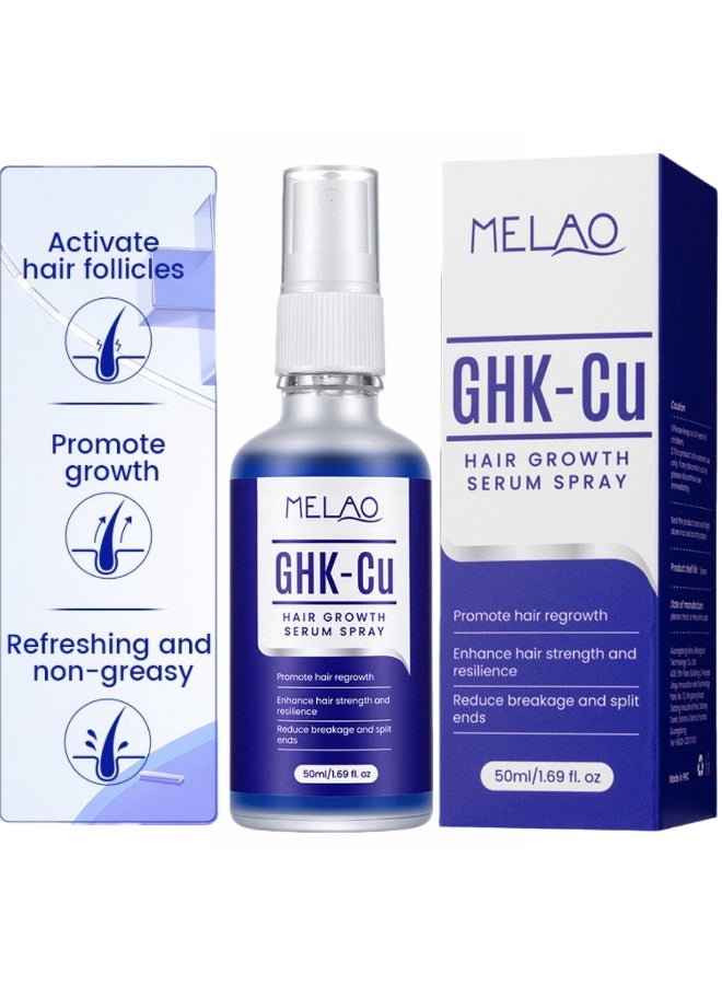 ghk cu peptide glow MELAO GHK-CU Copper Peptide Hair Growth Essence Spray | Activates Hair  Follicles, Promotes Hair Growth, Strengthens Hair Roots, and Prevents Hair  Loss; Suitable for Both Men and Women 50ml