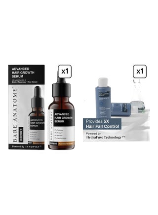 Bare Anatomy Anti Hair Fall Shampoo (250ml) & Hair Growth Serum (30ml), Reduces Hair Fall, Combo
