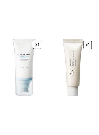 Relief Sun: Rice + Probiotics + Centella Water-Fit Sun Serum Combo
