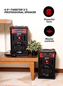 2.0-Channel Professional Speakers- 16000 PMPO | With Wired Mic | USB/SD Card, FM Radio | Ideal For Discos, Singing, Karaoke GMS8425 Black - pnsku/N10987335A/45/_/1723811036/ae3d551d-b521-45f6-977f-c75982ac6251