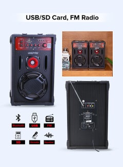 2.0-Channel Professional Speakers- 16000 PMPO | With Wired Mic | USB/SD Card, FM Radio | Ideal For Discos, Singing, Karaoke GMS8425 Black - pnsku/N10987335A/45/_/1723811038/60306383-6eef-4a94-b981-4a14acf85e77