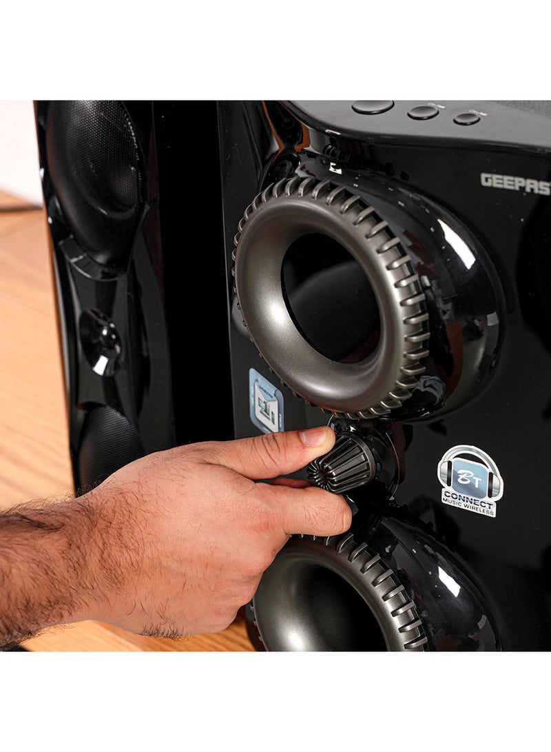 جيباس مكبر صوت متعدد الوسائط 2.1-Channel مزود بفتحات لبطاقة USB وSD وراديو FM وبلوتوث GMS8507 أسود  - Image 3