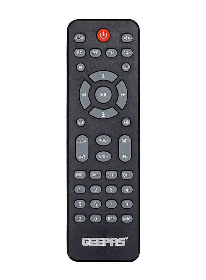 GEEPAS - 3.1 Ch Multimedia Speaker System, Remote Control, | Booming Bass | USB, Bluetooth, FM Radio And Multiple Device Inputs | LED Display | RGB Light | Equalizers GMS8522 Black - Image 1