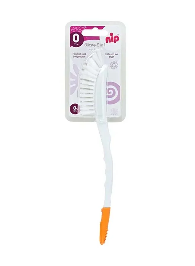nip 2-in-1 Bottle & Teat Brush, Ergonomic, Bottle Accessories, BPA-Free