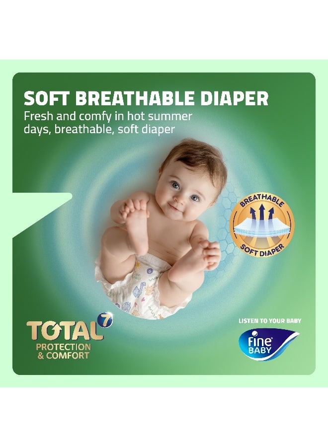 Fine Baby Total 7 Diapers, Size 1 Newborn (2-5 kg), 18 Count – Soft, Absorbent & Leak Proof Baby Diapers - Image 4