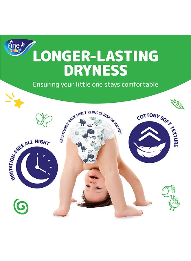 فاين بيبي حفاضات مقاس 4 (7-14 كجم) كبيرة، 74 حفاضة مع حواجز التسرب ذات القفل المزدوج الجديد - Image 3