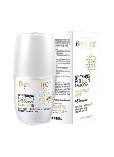 Skin Whitening  Roll-On Fragrance Free Deodorant 48H White/Gold 50ml