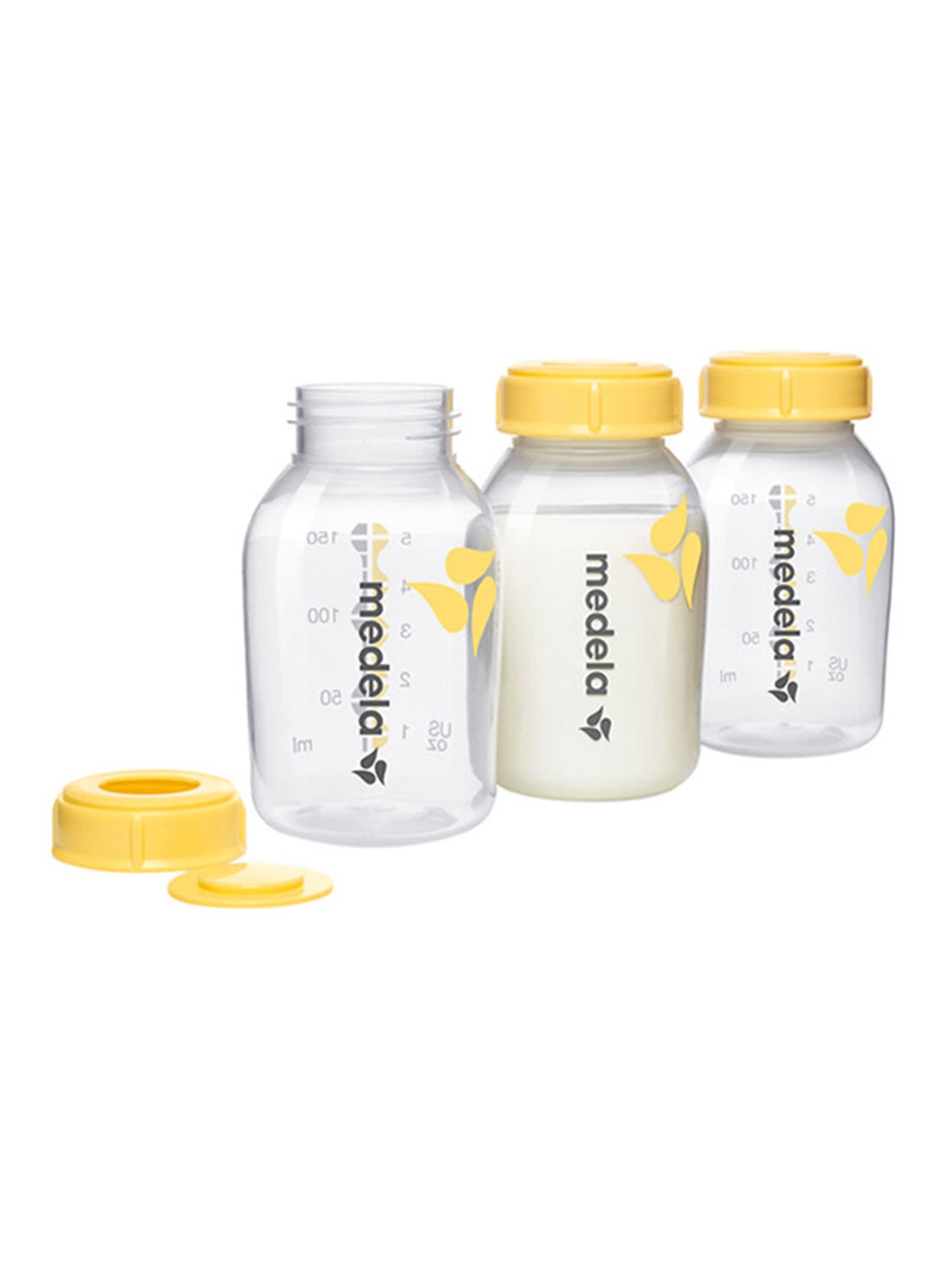 Medela Pack Of 3 Safe And BPA Free Breastmilk Bottles With Accurate Measurement Markings And Compatible With Breast Pumps, 3 X 150 ML 