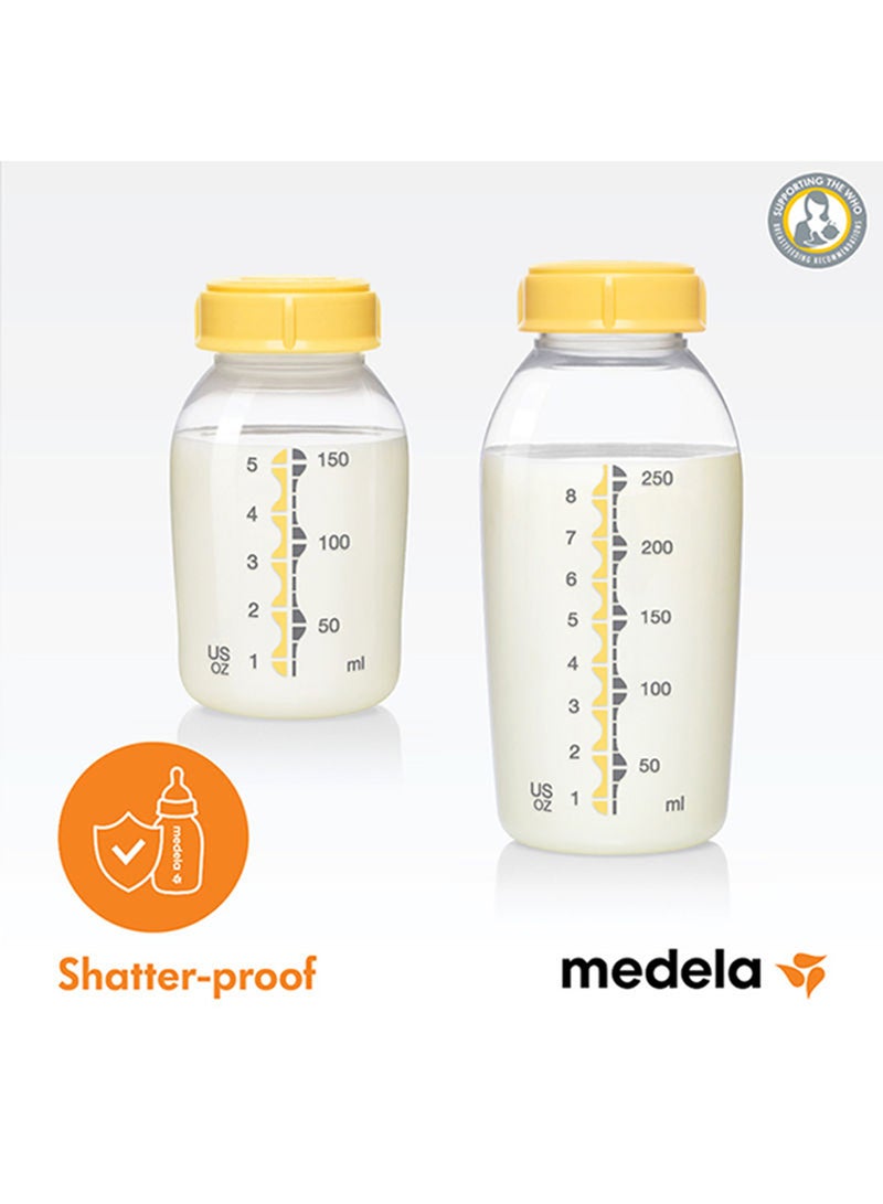 Medela - Pack Of 3 Safe And Bpa Free Breast Milk Bottles With Accurate Measurement Markings And Compatible With Breast Pumps, 3 X 150 Ml - Image 1