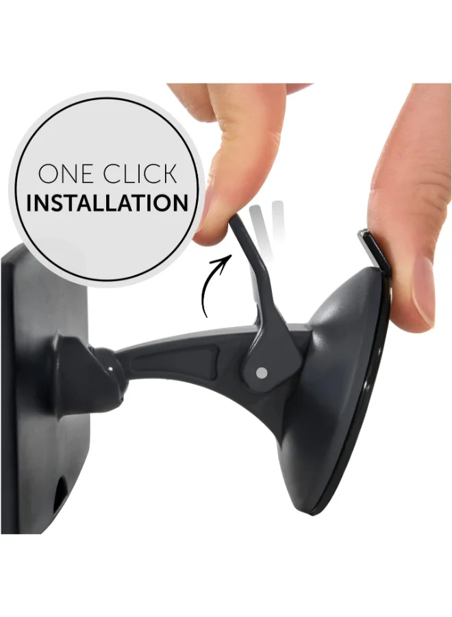 hauck Watch Me 2 Baby Car Mirror Suction Cup, Rear View Baby Car Seat Mirror To Oberseve Baby's Every Move, 8 X 13.5 X 6 CM