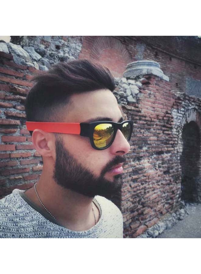 SlapSee - Folding Sunglasses, UV400 Protection, Trendy Design for Men & Women, Ultralight & Easy to Carry Foldable Sunglasses, Wrist Slapping Sunglasses that never fall off, Black Frame, Black Slap, Plain Lens - Image 1