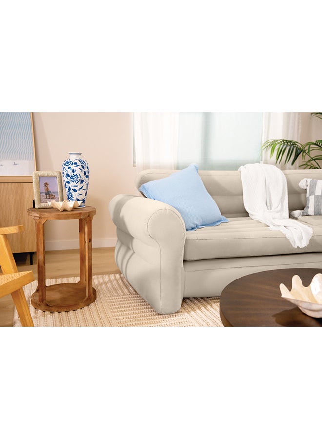 INTEX Corner Sofa "L-Shaped" Inflatable Couch 2.57M X 2.03M X 76Cm Beige 257x203x76cm - Image 3