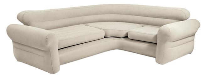 انتكس أريكة زاوية 4 مقاعد قابلة للنفخ رمادي 257x203x76سم - Image 1