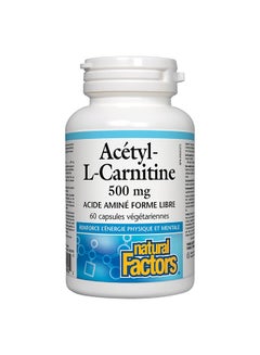 natural Factors 60 Vegetarian Capsules Acetyl-L-Carnitine  - Image 3