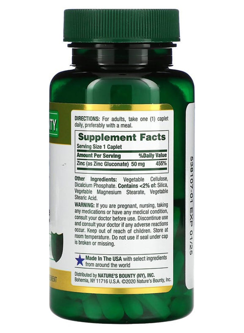 100 Caplets Chelated Zinc