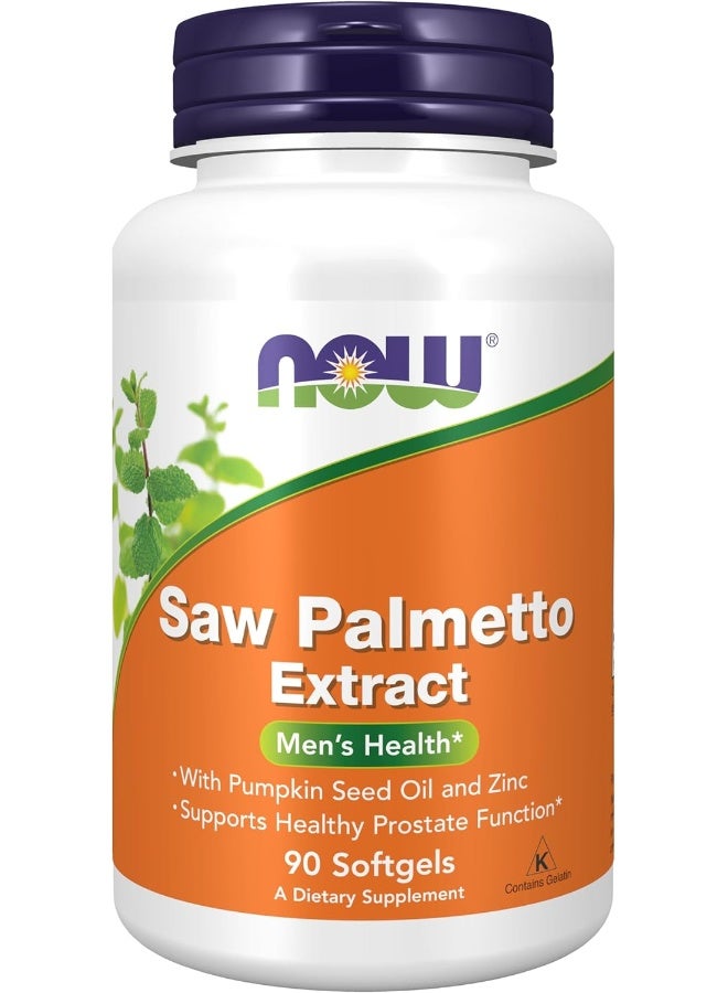 Now Foods - Saw Palmetto Extract, Men's Health* 90 Softgels Packaging May Vary - Image 1