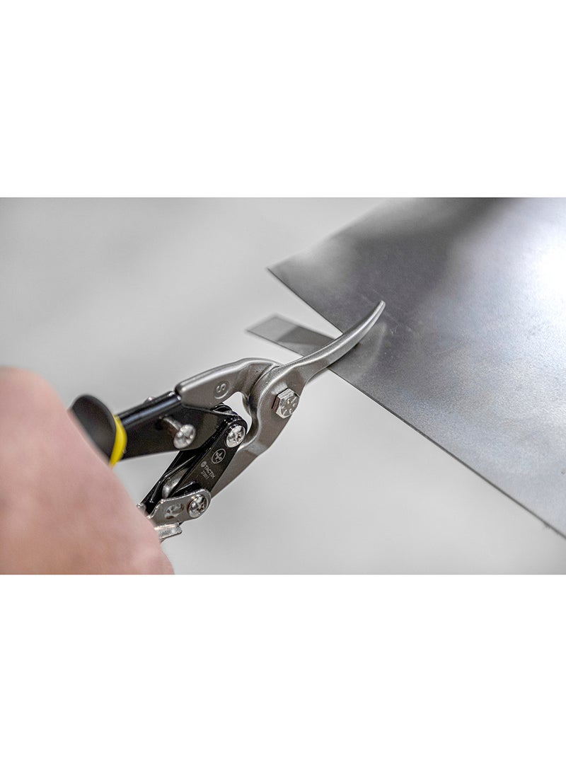 Tactix Aviation Tin Snip 250Mm (10 Inch), Heavy Duty Metal Cutter Shears For Cutting Sheet Metal, Straight Cut, Chrome Vanadium Steel, Non-Slip Handle, Black/Orange- 273011 Black/Orange 250mm - Image 3