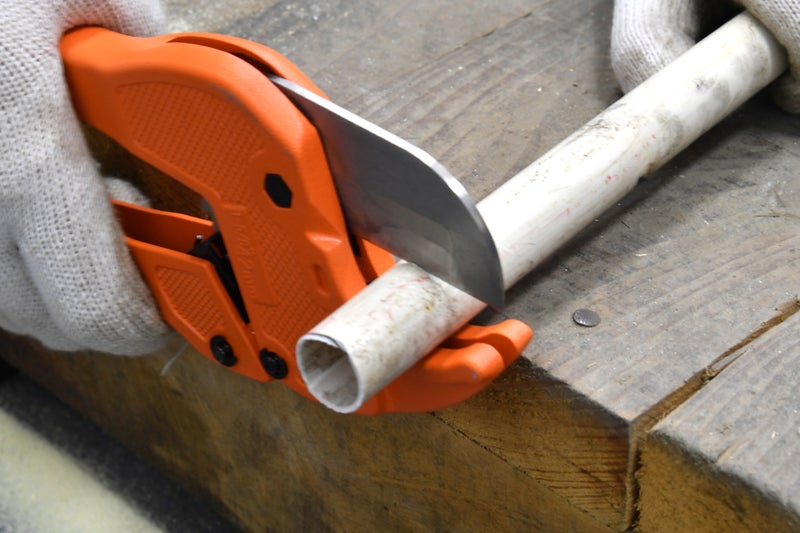 Tactix Pvc Pipe Cutter 42Mm (1-5/8 Inch), Plastic Pipe Cutter, Ratcheting Pvc Pipe Cutter Tool, Stainless Steel Blade, One Hand Ratchet Action For Quick Clean Cuts- 340201 Orange - Image 3