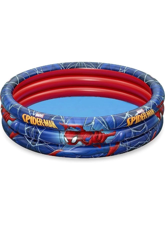 Bestway Spider-Man 3-Ring Inflatable Play Pool 112x30cm  - Image 1