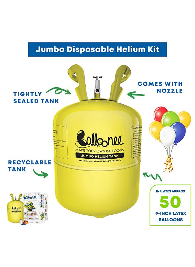 Balloonee Jumbo Disposable Helium Party Kit - (50 Balloons) - Image 4