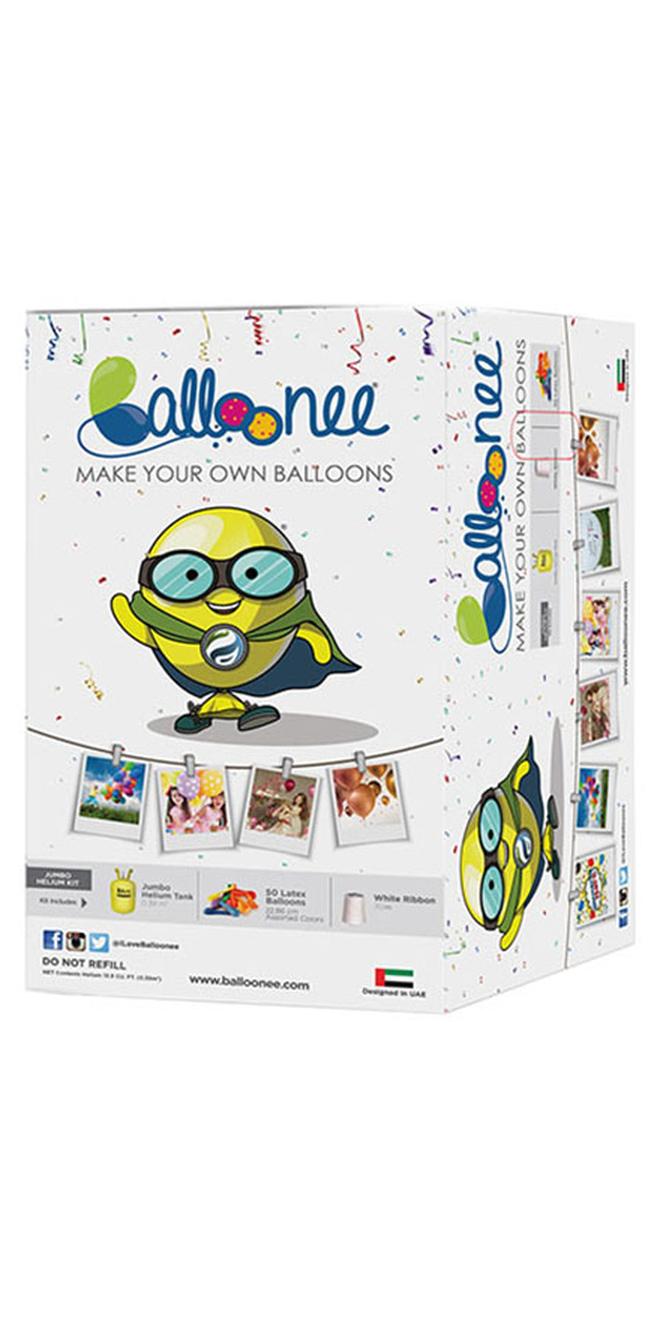 Balloonee Jumbo Disposable Helium Party Kit - (50 Balloons) - Image 1