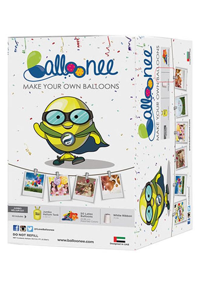 Balloonee Jumbo Disposable Helium Party Kit - (50 Balloons) - Image 1