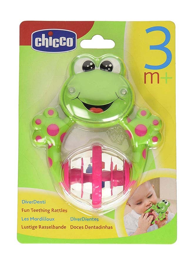 Chicco Fun Teething Rattle Frog 3-18M - Image 5