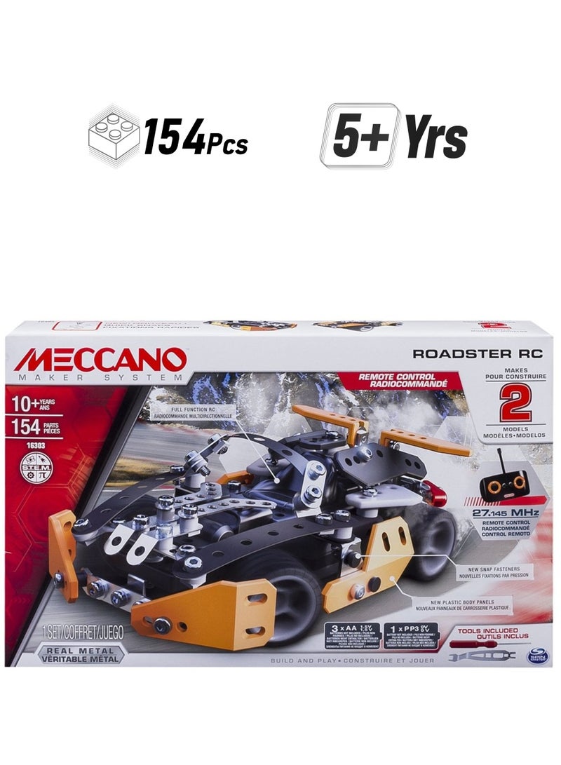Meccano 154-Piece Roadster Remote Controlled Kit 154  - Image 1
