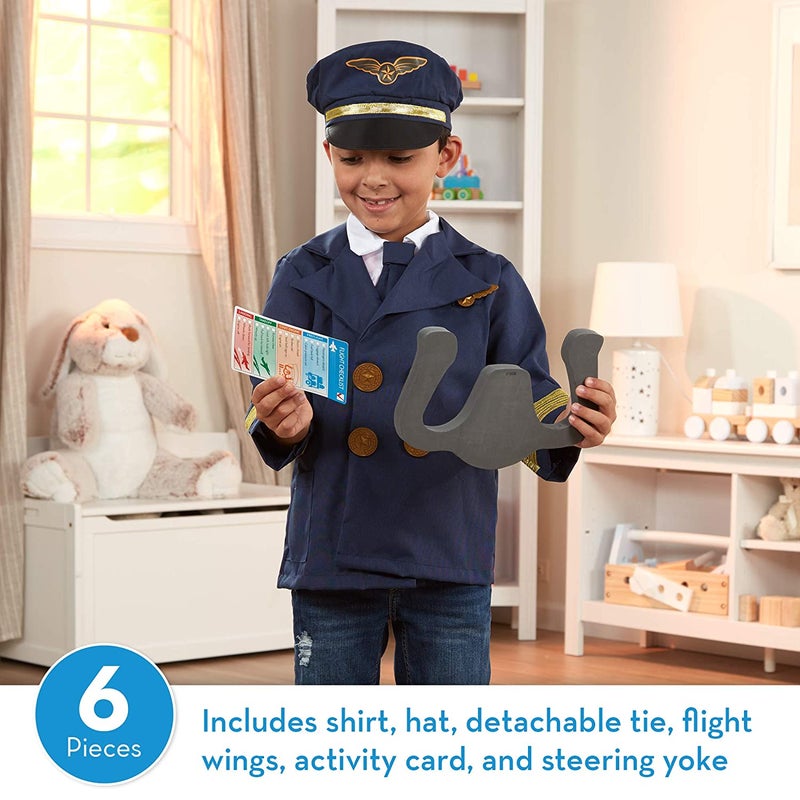 Melissa & Doug Pilot Role Play Costume Set 25x23x25cm - Image 3