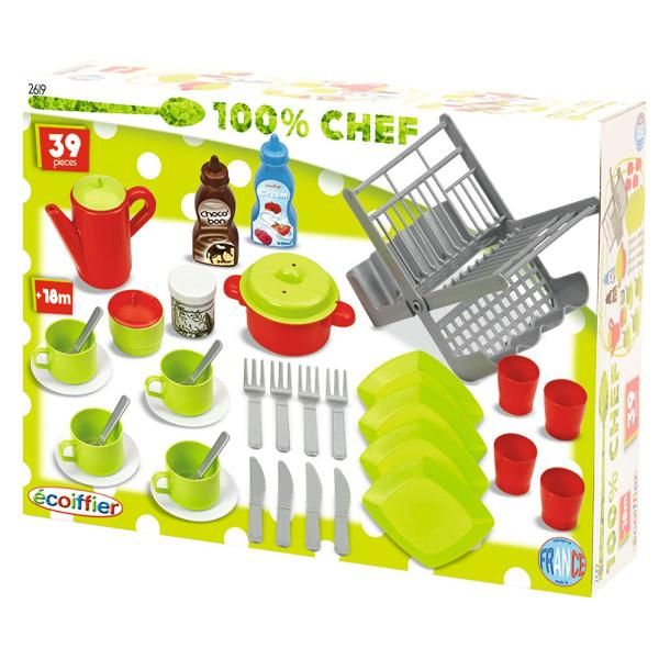 ecoiffier 50-Piece Bubble Cook Box Kitchen Accessories - Image 1