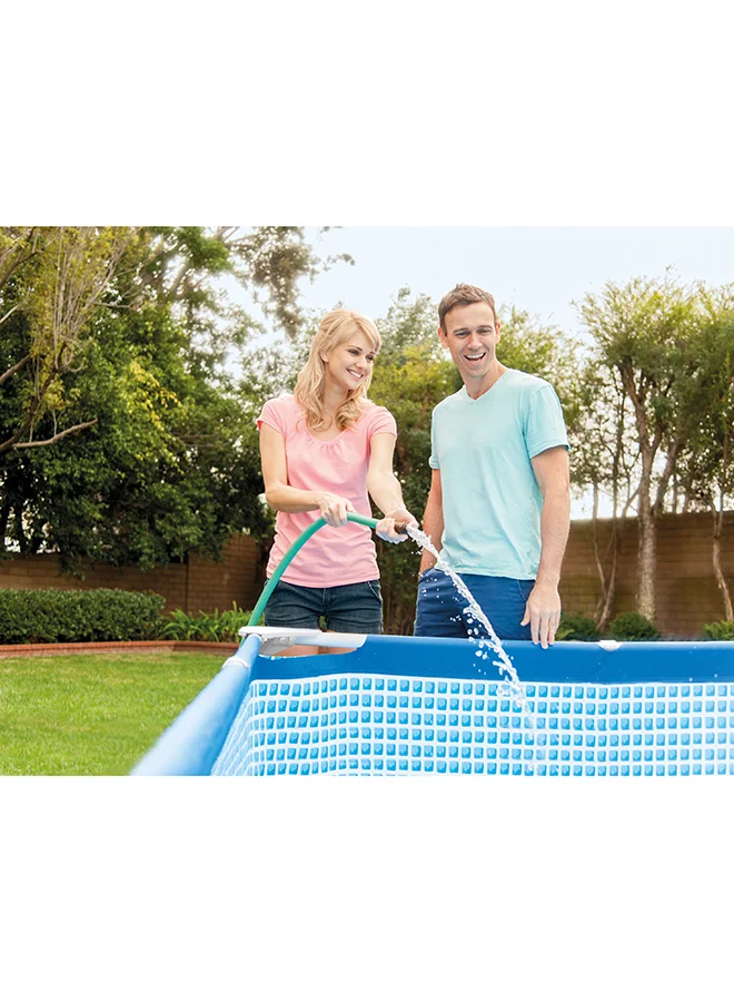 INTEX Intex Sturdy Rectangular Frame Pool – 300x200x75 cm, Blue, Unisex, – Durable Outdoor Water Fun