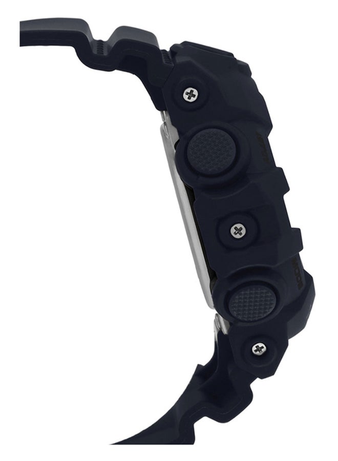 G-SHOCK Men's Round Shape Rubber Strap Analog & Digital Wrist Watch - Black - GA-700-1BDR  - Image 4