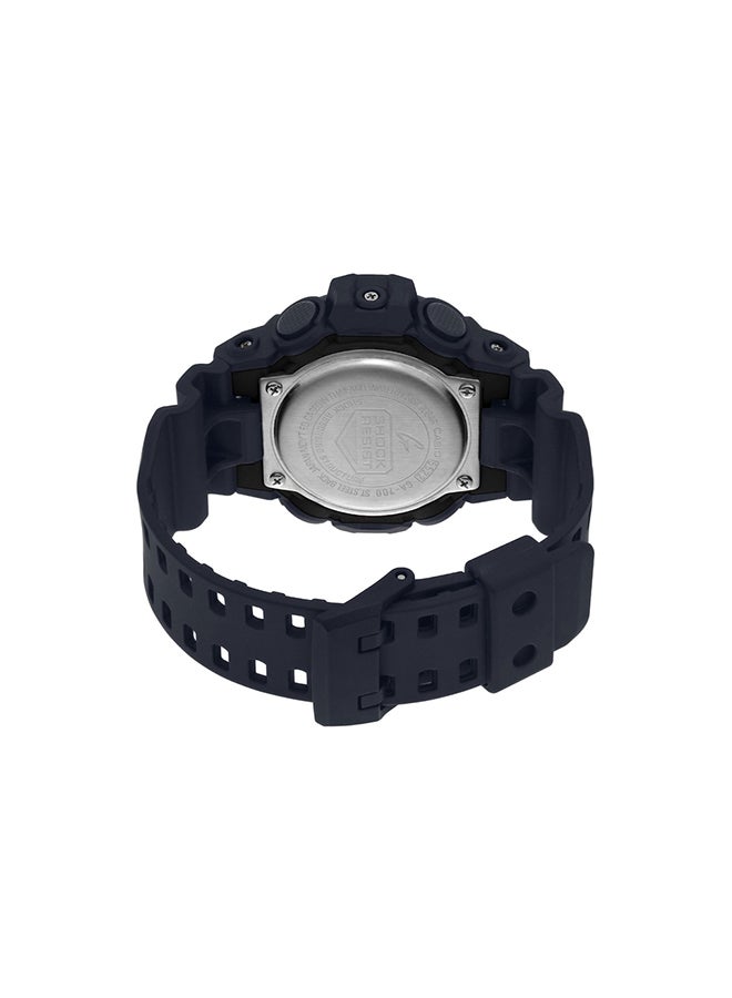 G-SHOCK Men's Round Shape Rubber Strap Analog & Digital Wrist Watch - Black - GA-700-1BDR  - Image 2