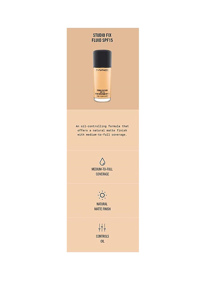 MAC STUDIO FIX FLUID SPF 15 FOUNDATION NC 30 NC30 - Image 3
