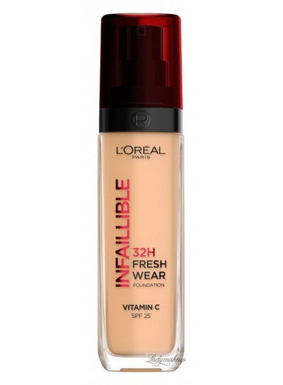 L'OREAL PARIS Infallible 32hr Fresh Wear Liquid Foundation - 130 Beige, 30ml 130 cool rose