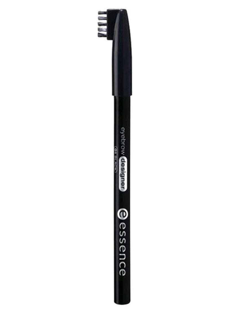 Essence Eyebrow Designer | 01 Black | Smooth Brow Pencil for Defining & Shaping | Long Lasting Natural Finish | Built-In Brush for Groomed Brows | Professional Eyebrow Styling Makeup Tool | 1g 01 Black - Image 1