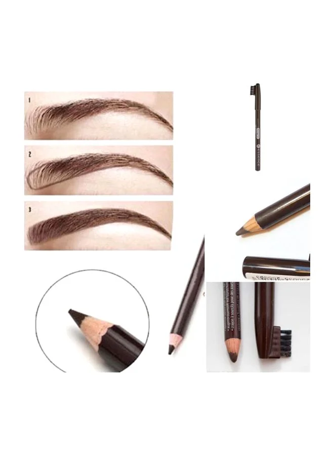 Essence 02 Brown Eyebrow Designer 02 Brown | Long Lasting Brow Pencil with Brush | Smooth Application for Natural Finish | Defines and Shapes Brows | Vegan & Cruelty Free | Clean Beauty Makeup Tool 02 Brown for Women | Best Price UAE