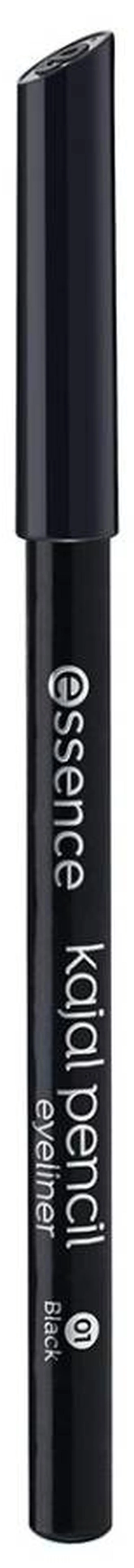 Essence Kajal Pencil 01 Black | Smooth Glide Eye Pencil | Long Lasting Waterproof Kajal | Easy to Apply & Blend | Smudge Resistant Matte Finish | Everyday Eye Makeup Essential | 1g